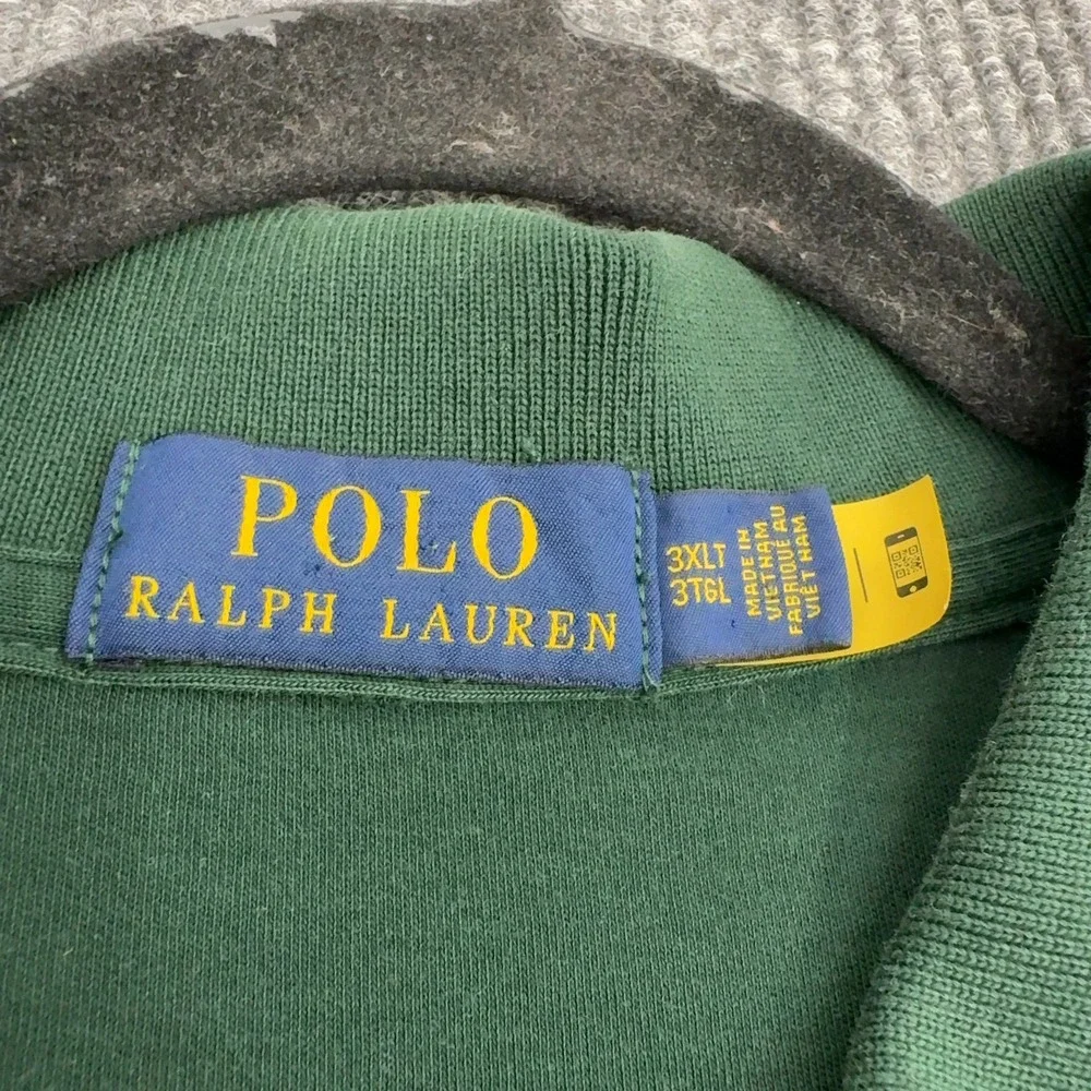 Polo Ralph Lauren Polo Shirt Mens 3XLT Green Cotton Short Sleeve Preppy Style